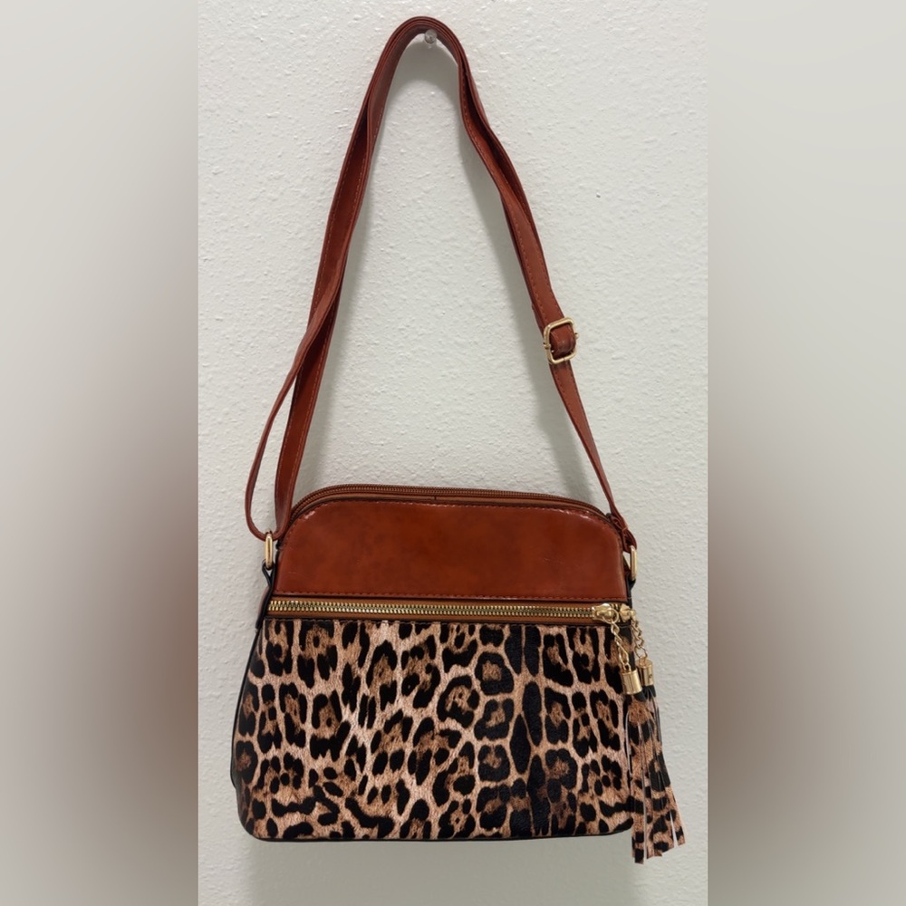 Women’s Brown Leopard Crossbody Bag